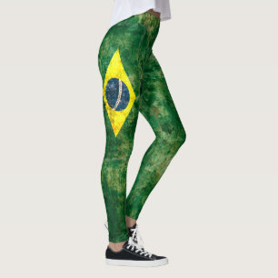 Brasilien flagga leggings
