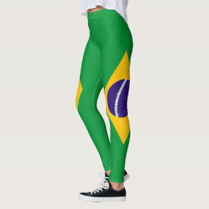 Brasilien flagga leggings