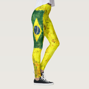 Brasilien flagga leggings