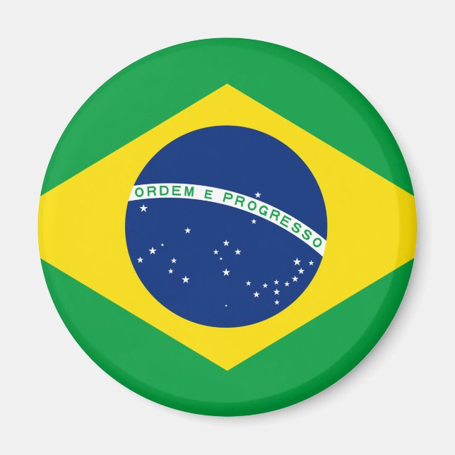 Brasilien flagga Magnet (Framsidan)