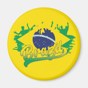 Brasilien Flagga Magnet