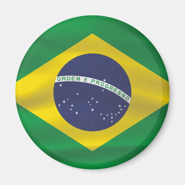 Brasilien flagga magnet (Framsidan)