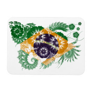 Brasilien flagga magnet
