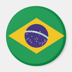 Brasilien Flagga Magnet