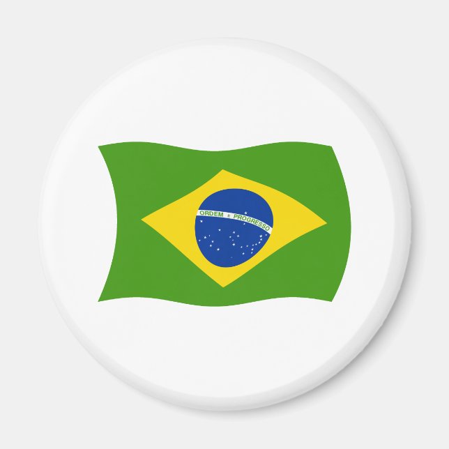Brasilien Flagga Magnet (Framsidan)