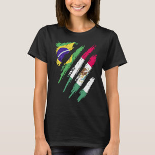 Brasilien Flagga Mexiko Grown Patriot Land Rand T Shirt