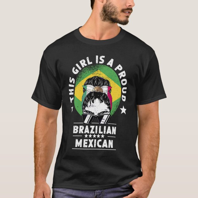 Brasilien Flagga Mexiko Grown Women Girl Citizen P T Shirt (Framsida)