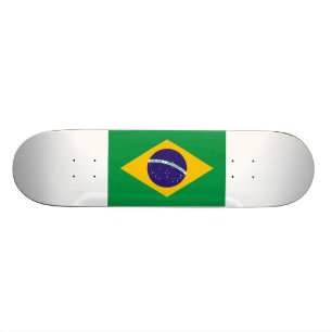Brasilien flagga mini skateboard bräda 18,5 cm