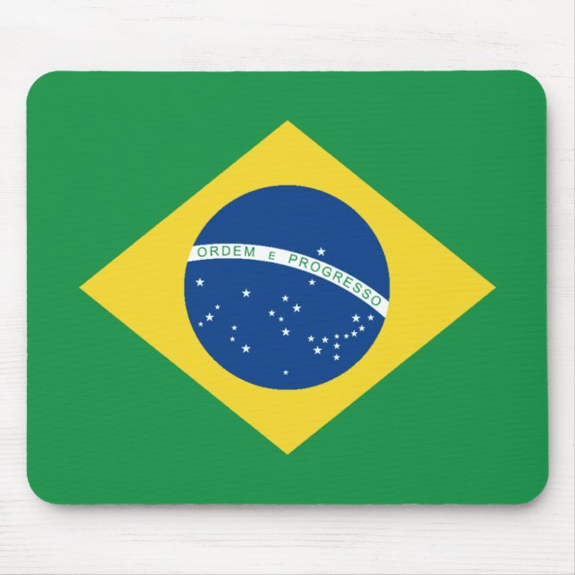 Brasilien flagga Mousepad Musmatta (Framsidan)
