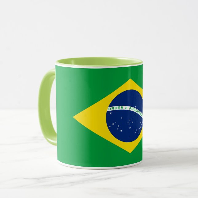 Brasilien flagga Mugg (Framsida vänster)