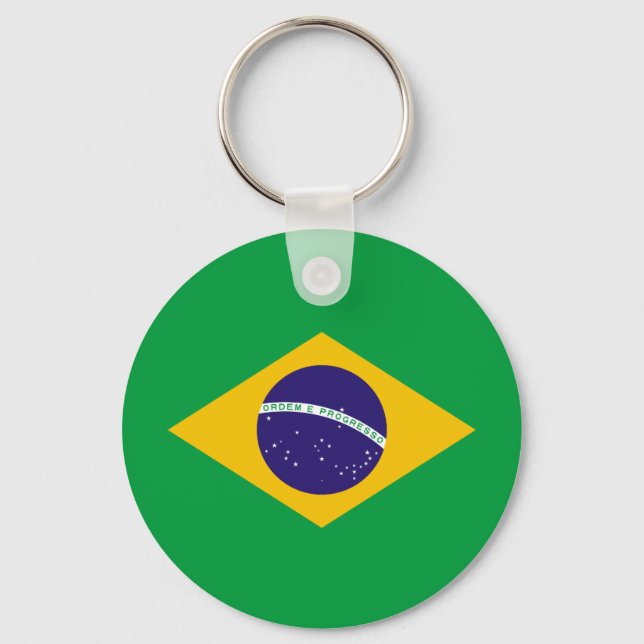 Brasilien Flagga Nyckelring (Framsida)