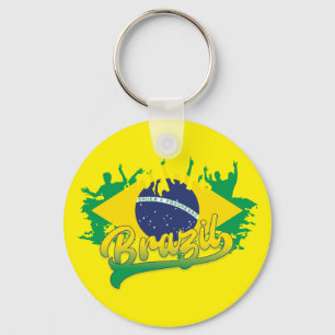 Brasilien Flagga Nyckelring