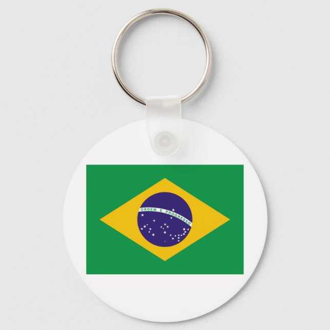 Brasilien Flagga Nyckelring (Framsida)
