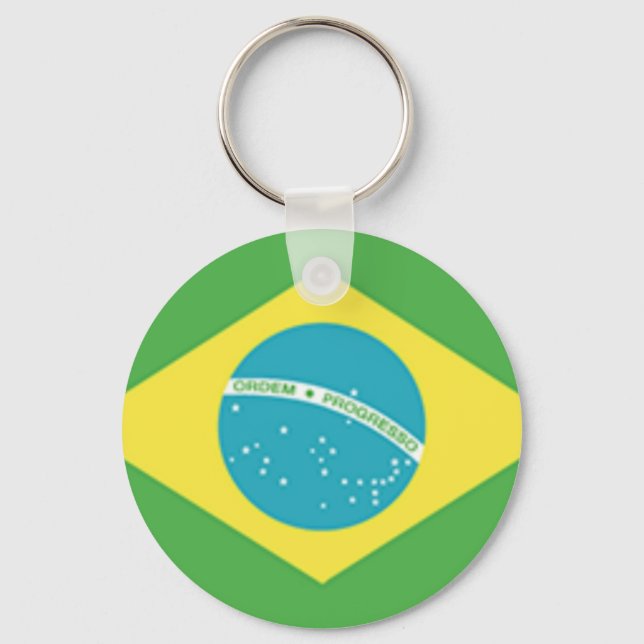 Brasilien Flagga Nyckelring (Framsida)