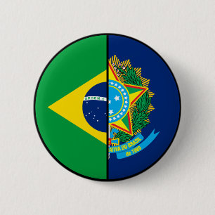 Brasilien Flagga och Jacka av Arm Patriotic Knapp