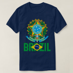 Brasilien Flagga och Jacka av Arm Patriotic T Shirt