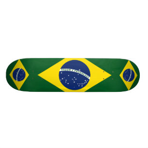 Brasilien flagga old school skateboard bräda 21,6 cm