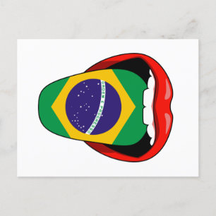 Brasilien Flagga Ordem e Progresso Vykort