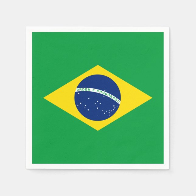 Brasilien flagga Pappersservett (Framsidan)