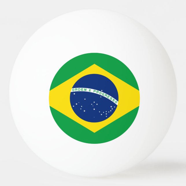 Brasilien flagga Ping Pong Boll (Framsidan)