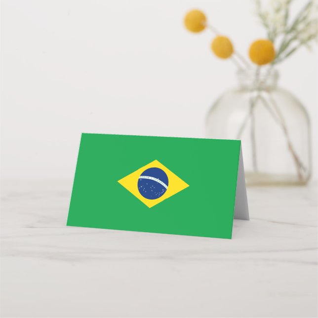 Brasilien flagga placeringskort (Framsida)