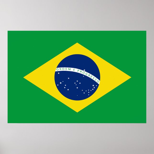 Brasilien Flagga Poster (Framsidan)