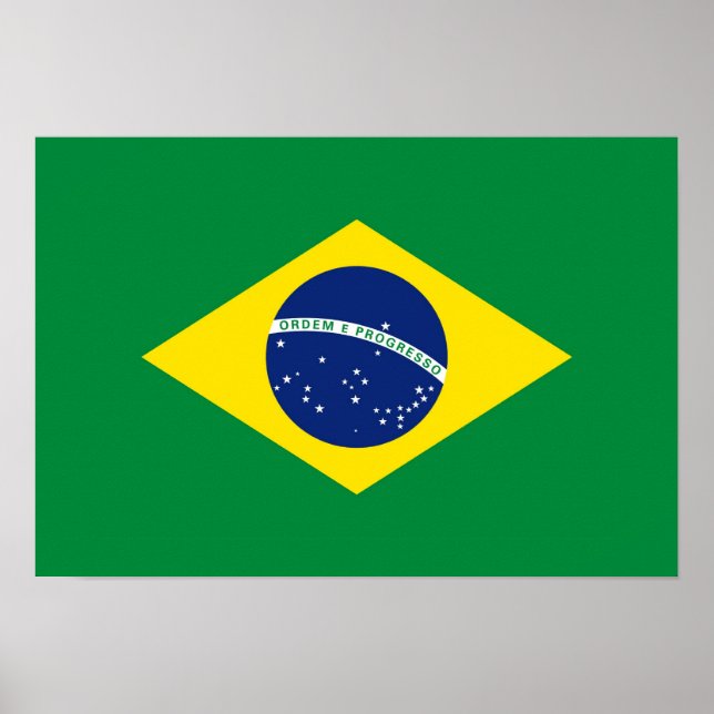 Brasilien Flagga Poster (Framsidan)
