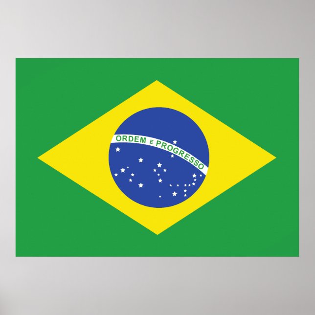 Brasilien Flagga Poster (Framsidan)