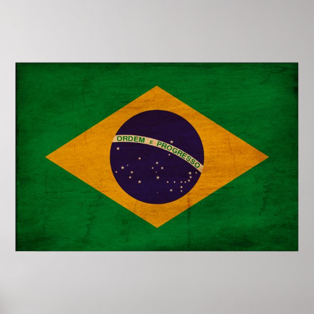 Brasilien Flagga Poster (Framsidan)