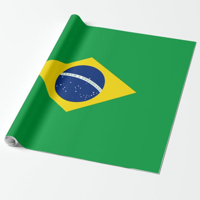 Brasilien flagga presentpapper (Utrullad)