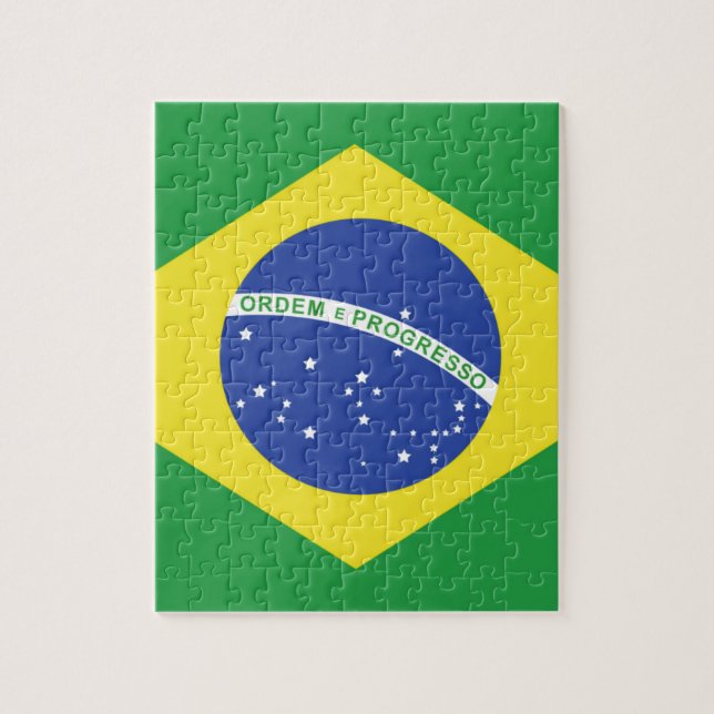 Brasilien Flagga Pussel (Vertikal)