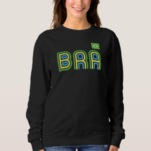 Brasilien Flagga Retro Internationell Land Brasil  T Shirt