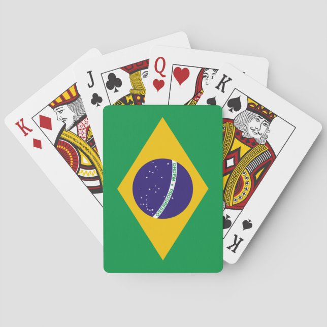 Brasilien flagga spelkort (Baksidan)