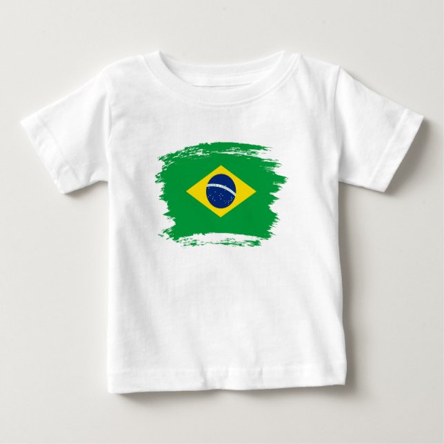 Brasilien flagga t shirt (Framsida)