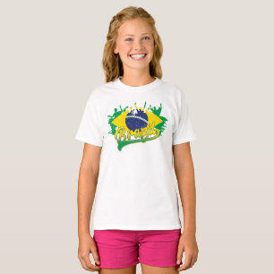 Brasilien Flagga T-Shirt