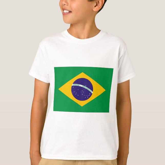Brasilien flagga t-shirt (Framsida)