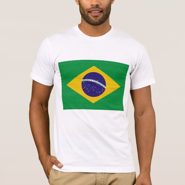 Brasilien flagga t-shirt (Framsida)