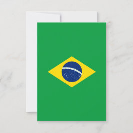 Brasilien flagga tack kort