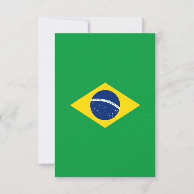Brasilien flagga tack kort (Framsida)