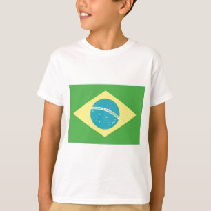 Brasilien Flagga Tee