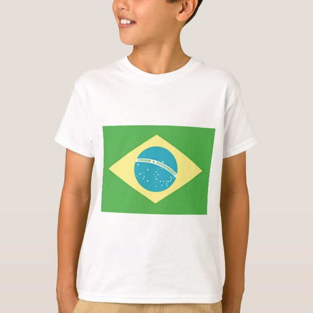 Brasilien Flagga Tee (Framsida)