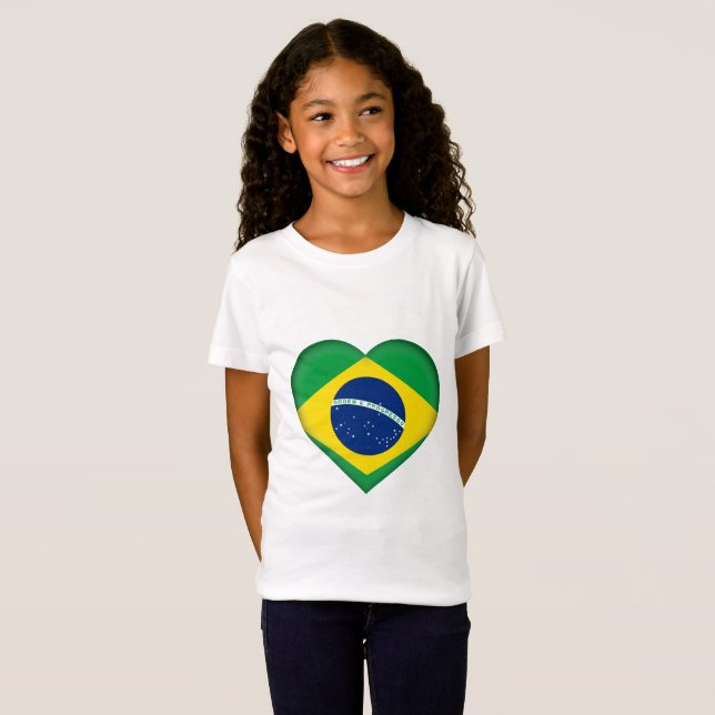 Brasilien flagga tee (Hel framsida)