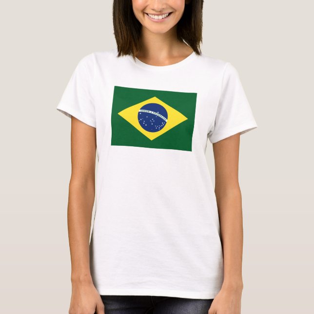 Brasilien flagga tee shirt (Framsida)