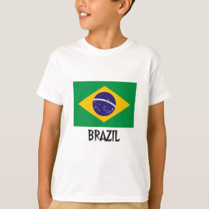 Brasilien flagga tee shirt