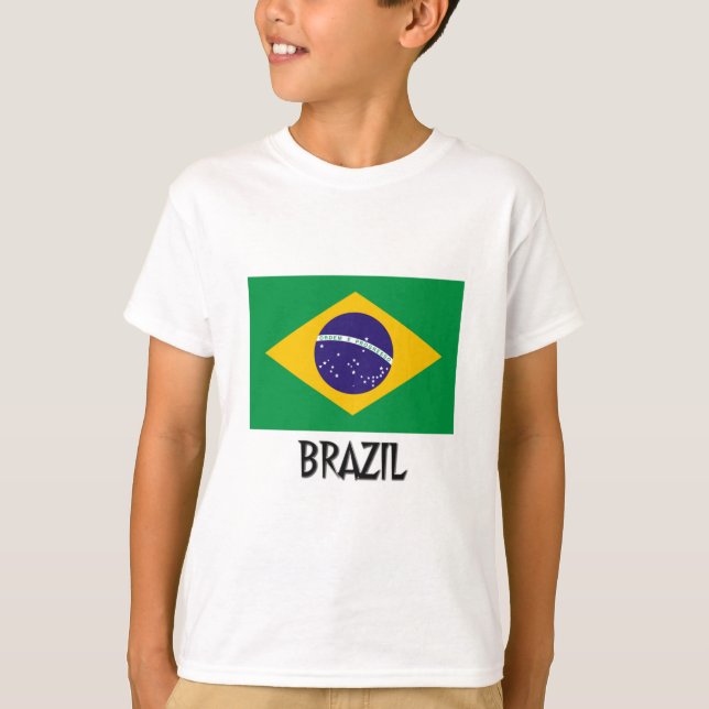 Brasilien flagga tee shirt (Framsida)