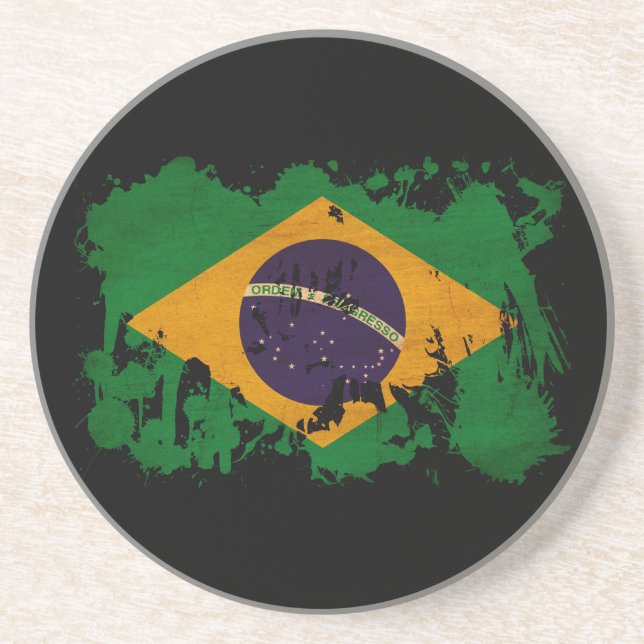 Brasilien flagga underlägg (Framsidan)