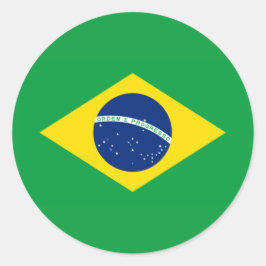 Brasilien Flagga Världscupen 2026 Fotboll Brasil S Runt Klistermärke