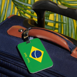 Brasilien Flagga VM 2026 Fotboll Brasil Soccer Bagagebricka