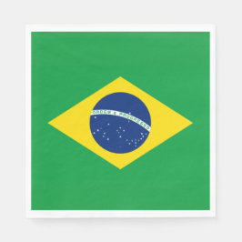 Brasilien Flagga VM 2026 Fotboll Brasil Soccer Pappersservett