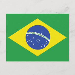 Brasilien Flagga Vykort